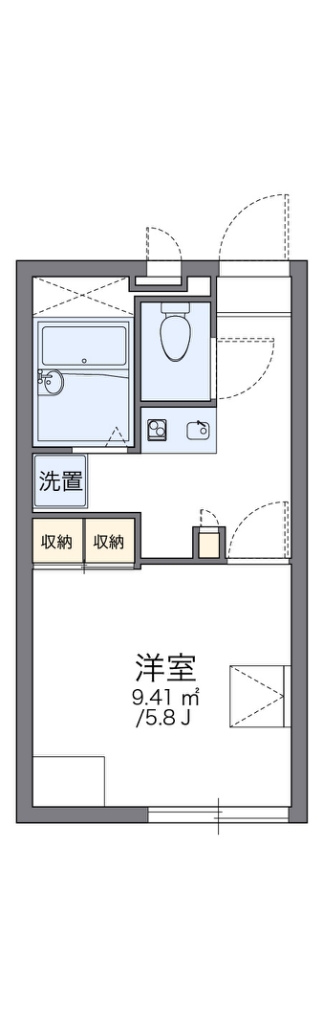 レオパレス輝 110号室 間取り