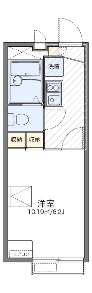 レオパレスロフテージミドリ 202号室 間取り