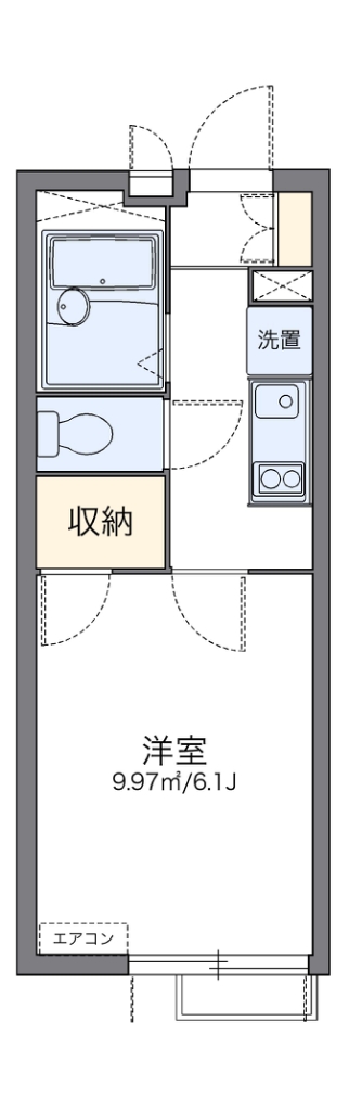 レオパレスブルーシャイン 211号室 間取り