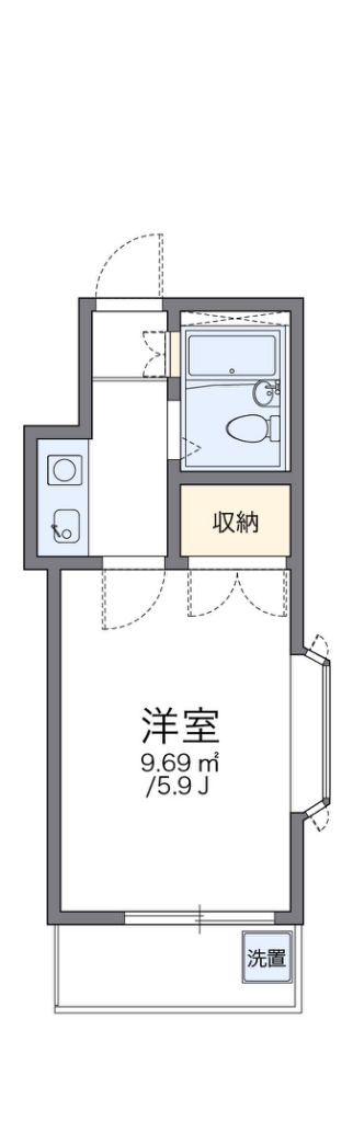 レオパレス蕨第３３ 203号室 間取り