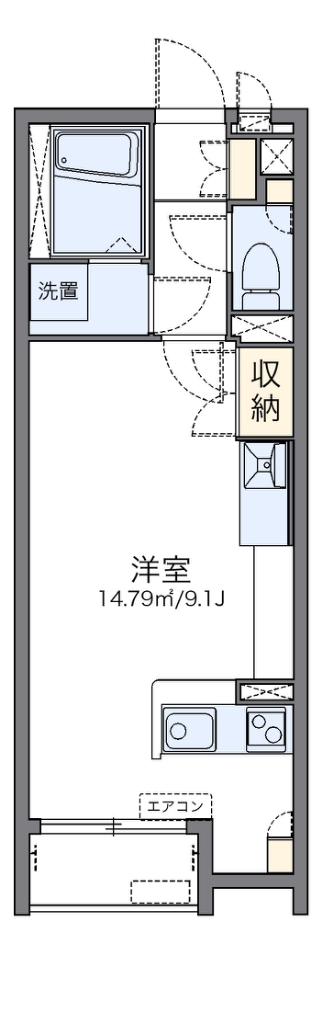 レオネクストニューオータム 206号室 間取り