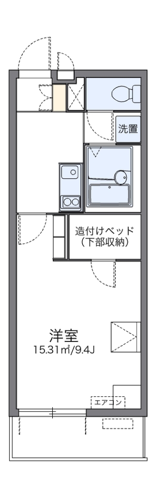 レオパレスソレーユⅢ 103号室 間取り