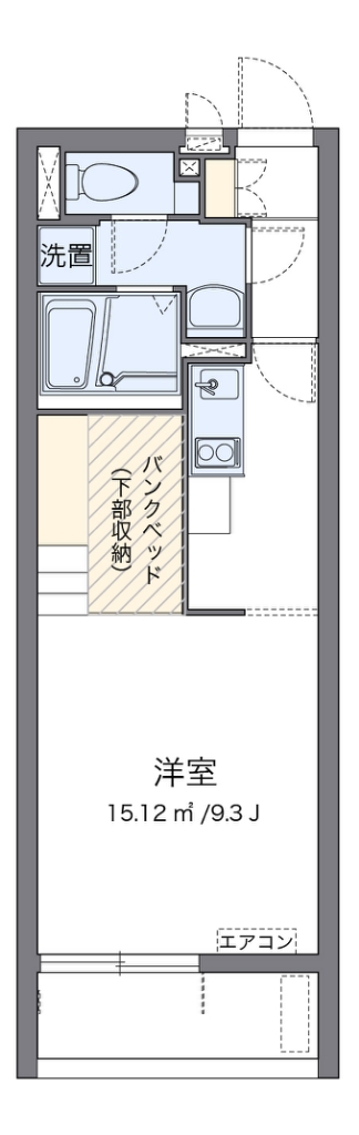 ミランダ深大寺 202号室 間取り