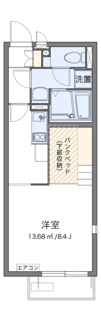 ミランダきぼう館 101号室 間取り