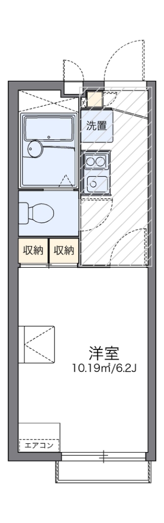 レオパレス陽光台 208号室 間取り