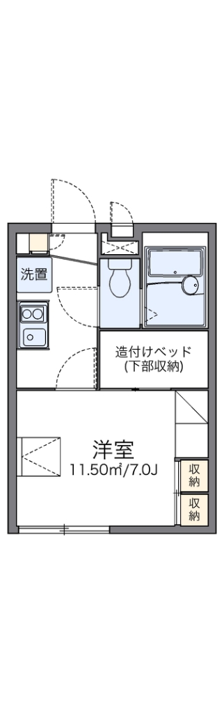 レオパレスピエールＢ 間取り図