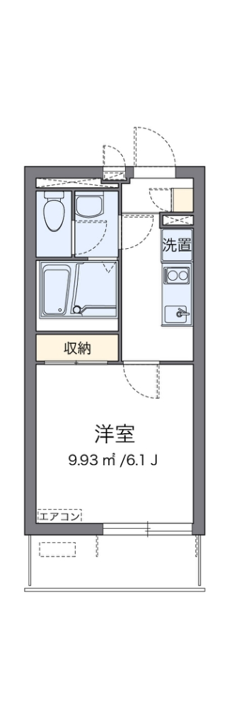 クレイノスペランツァⅡ号館 203号室 間取り