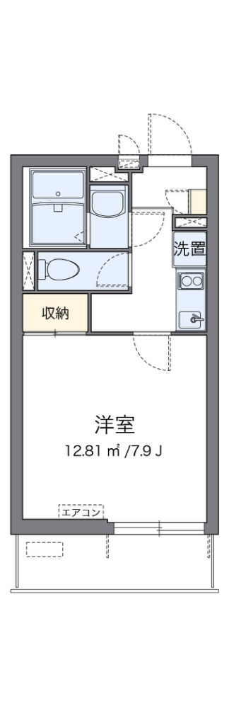 クレイノ帰燕館 203号室 間取り