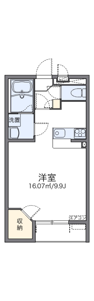 レオネクストインディゴⅡ 202号室 間取り