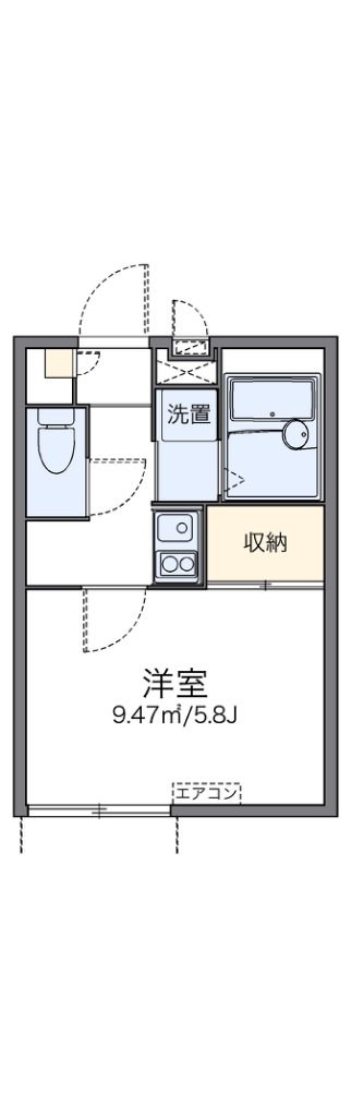 レオパレス武蔵中原 102号室 間取り