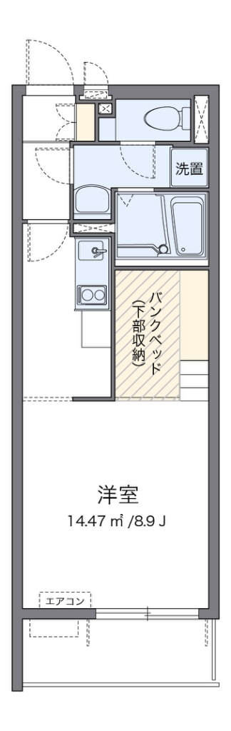 ミランダガーデンハイツ汐見台 201号室 間取り