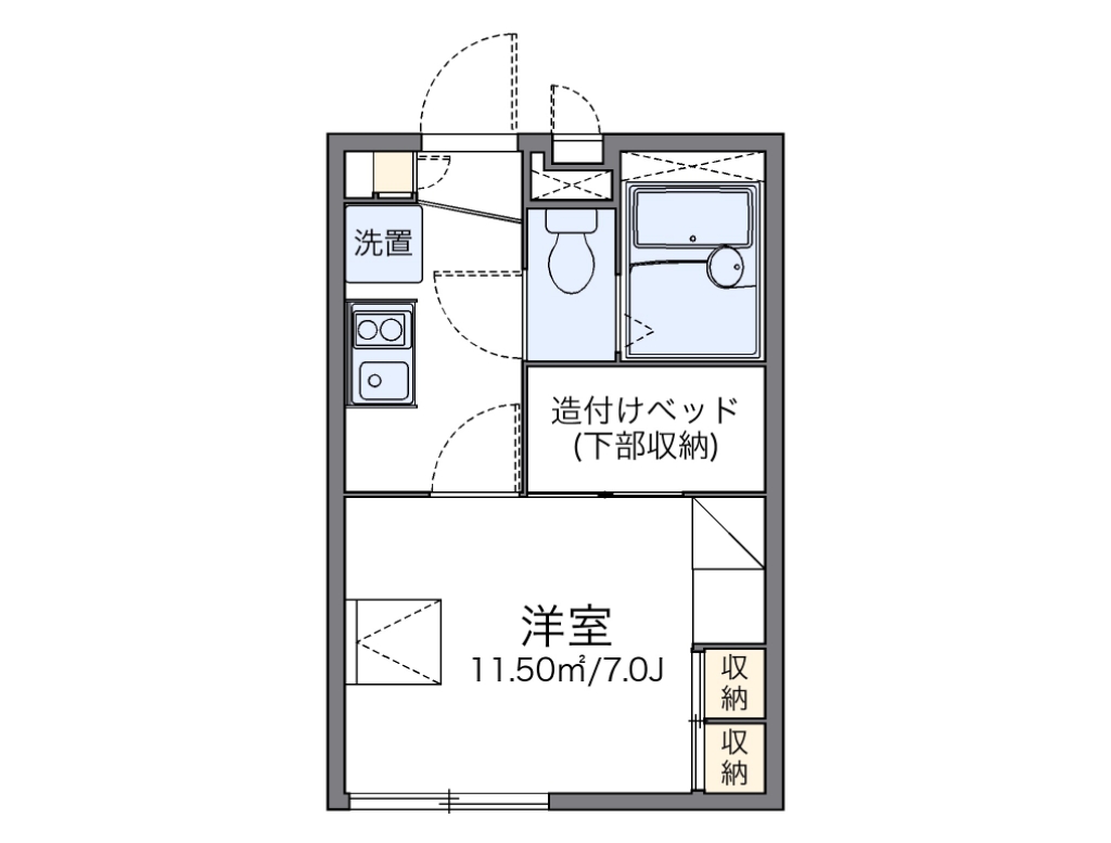 レオパレスガーデン 203号室 間取り