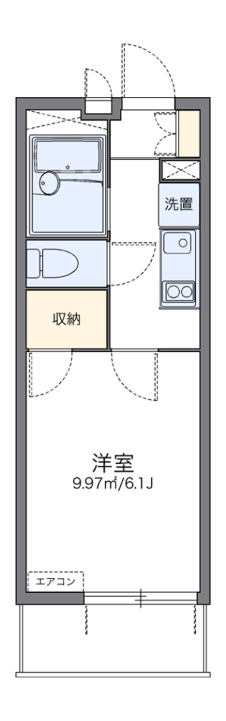 レオパレスプリマヴェーラ 403号室 間取り