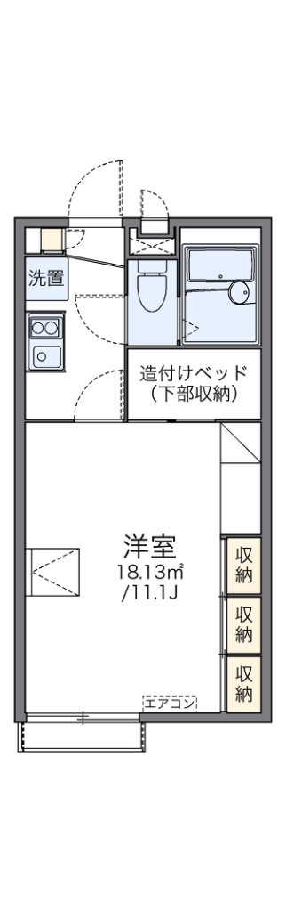 レオパレスマルベリーランチＢ 203号室 間取り