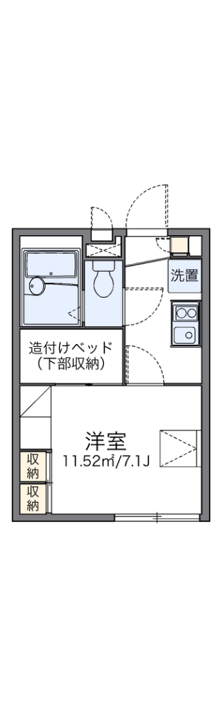 レオパレスフォンターナ 204号室 間取り