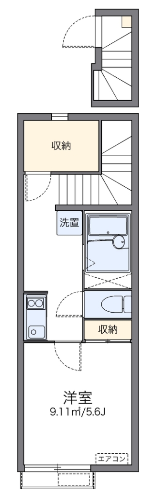 レオネクストさく 201号室 間取り