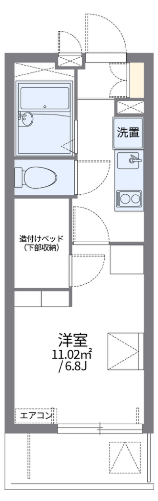 レオパレスエスペランサ野上 111号室 間取り