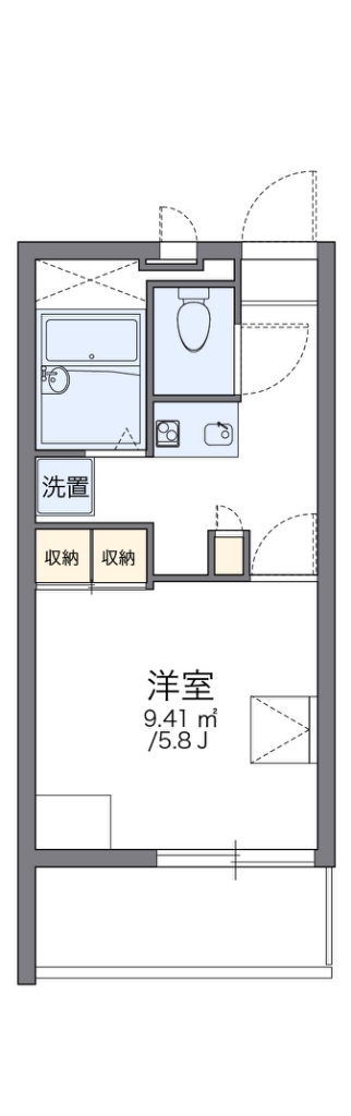 レオパレスオーロラ 201号室 間取り