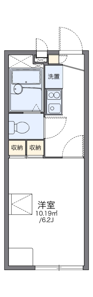 レオパレス白山 208号室 間取り