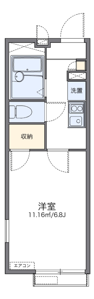 レオパレスカサ　ヴェルデ 202号室 間取り