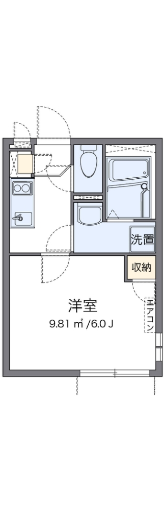 クレイノラルゴ 201号室 間取り