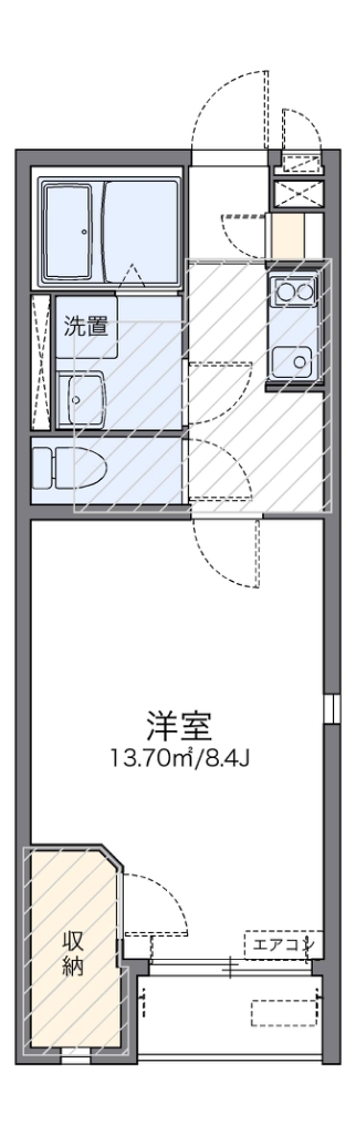 レオネクストＦｉｇａｒｏ 201号室 間取り