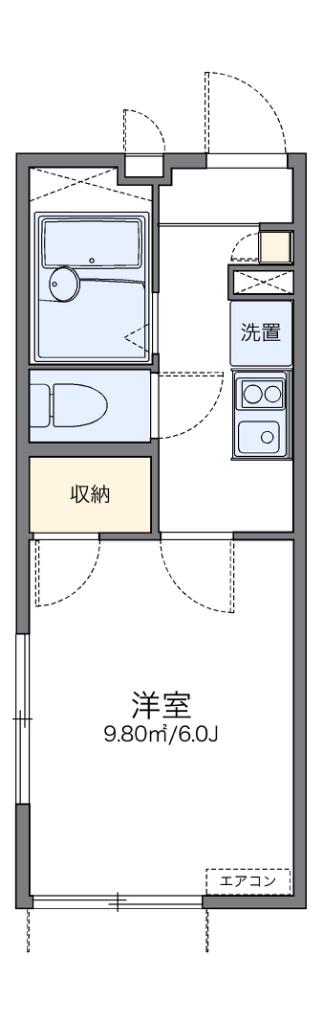 レオパレスコーエイ萩野 105号室 間取り