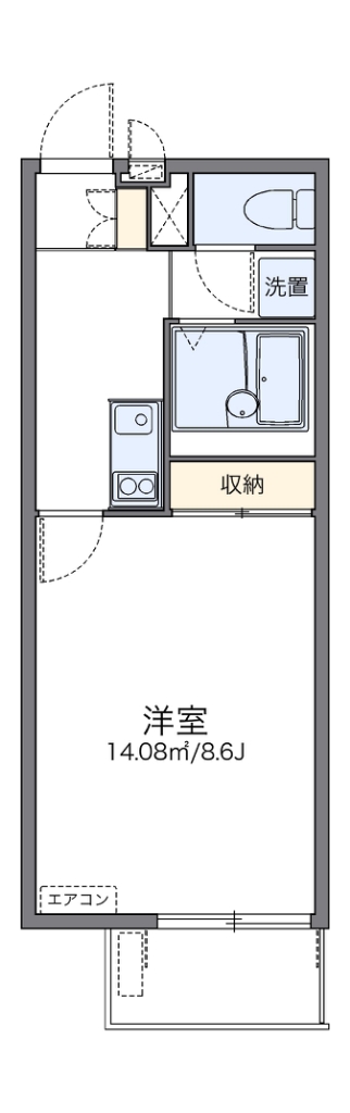 レオネクストレグルス 301号室 間取り