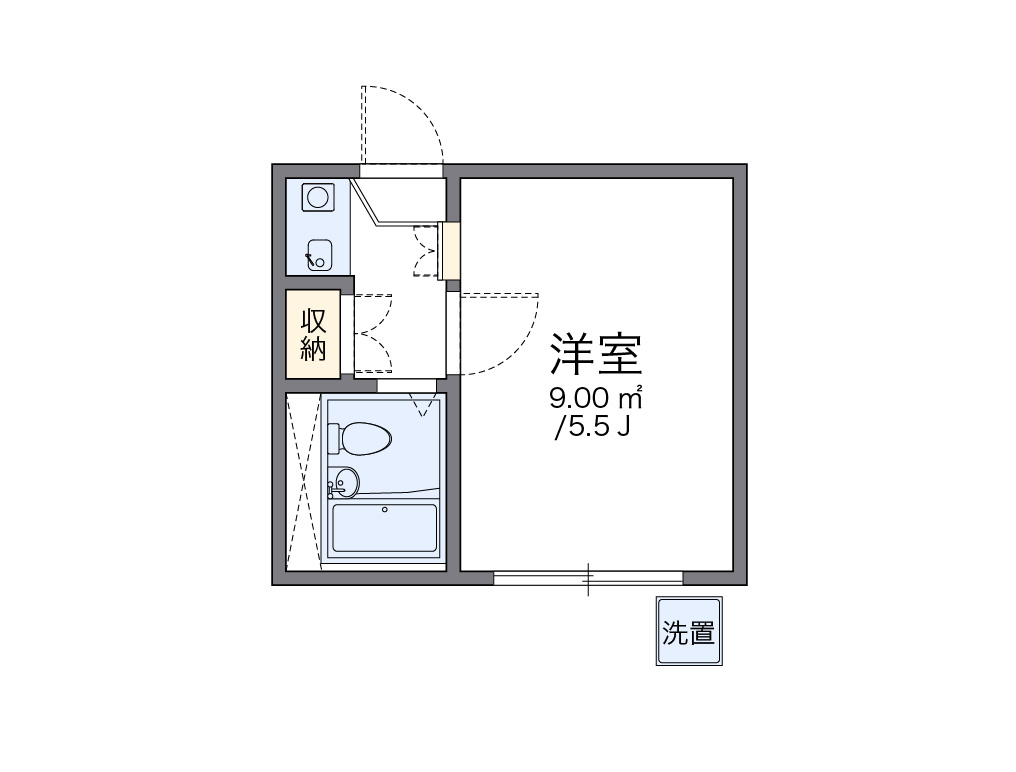 レオパレスシェモアⅠ 102号室 間取り