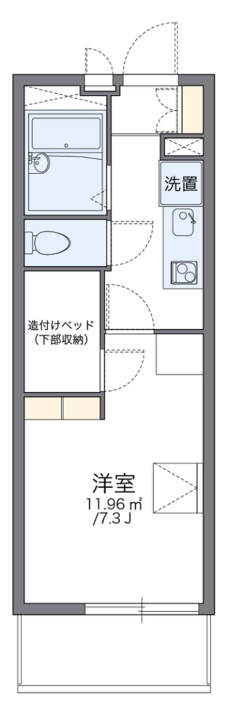 レオパレスＲｉｖｅｒ　Ｌａｎｄ 207号室 間取り