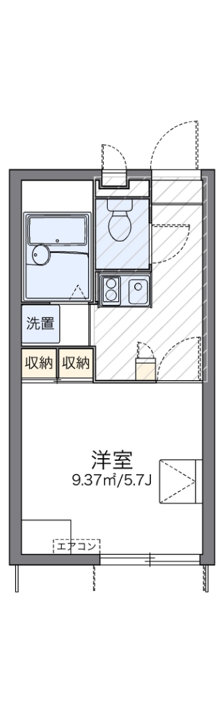 レオパレスＳＡＩＲＩＮ 105号室 間取り