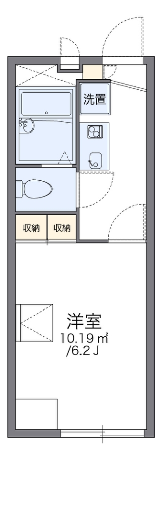 レオパレス高幡 101号室 間取り