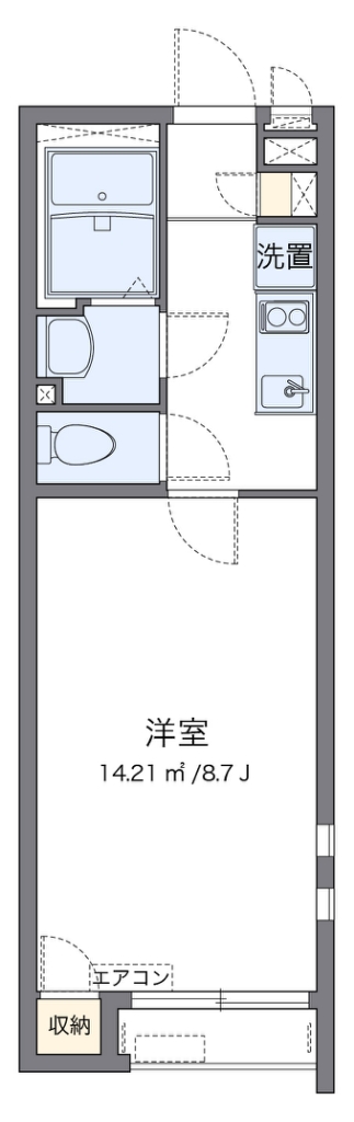 クレイノフィークス 101号室 間取り