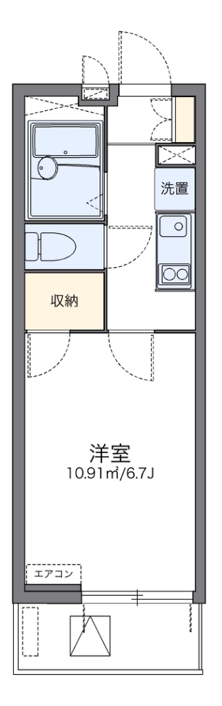 レオパレスラ　メイジュときわ台 305号室 間取り