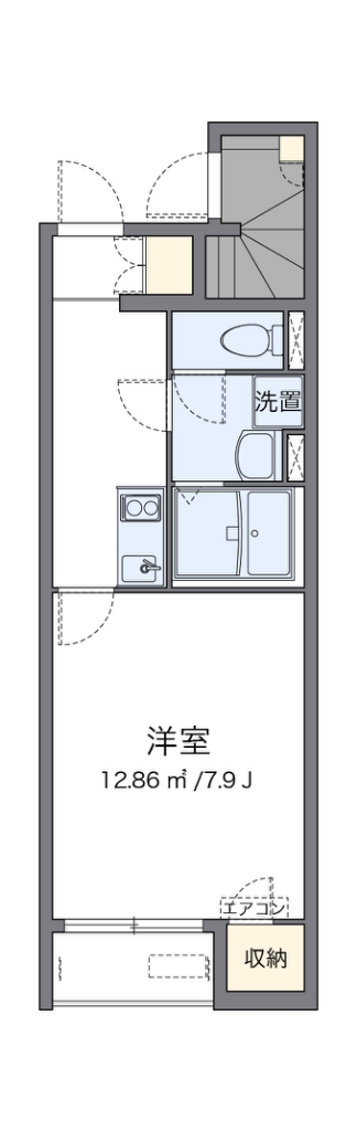 クレイノフィオーレ 106号室 間取り