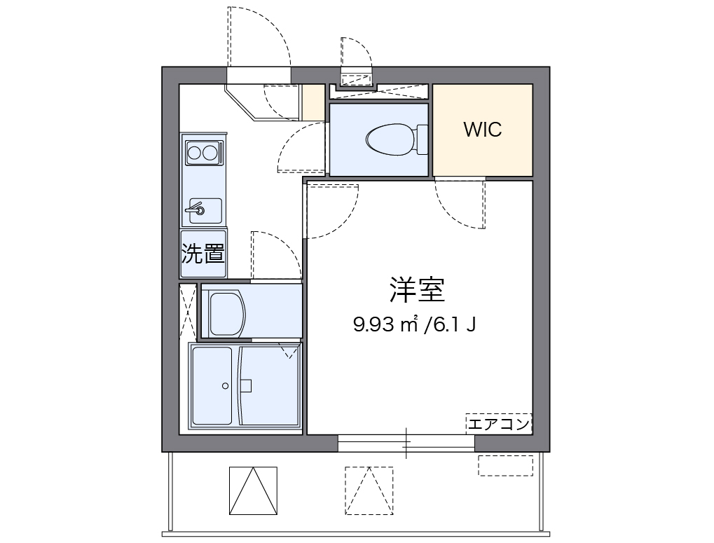 クレイノクリークハウス六町 202号室 間取り