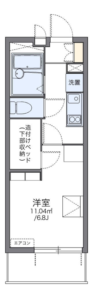 レオパレス陽だまり 203号室 間取り