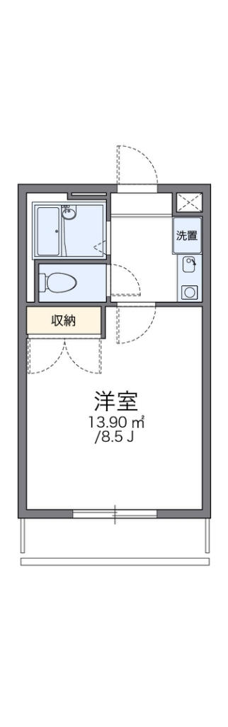 レオパレス宮前 202号室 間取り