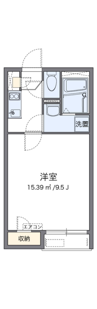 レオネクストヴィラージュ碧水Ⅱ 203号室 間取り