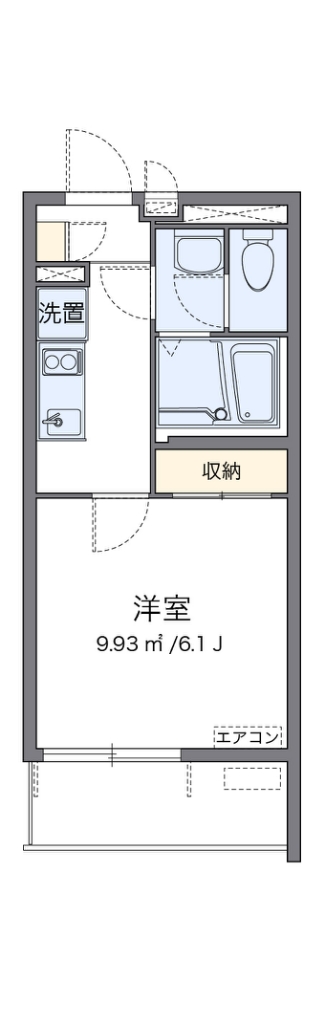 クレイノウィステリアⅣ 101号室 間取り