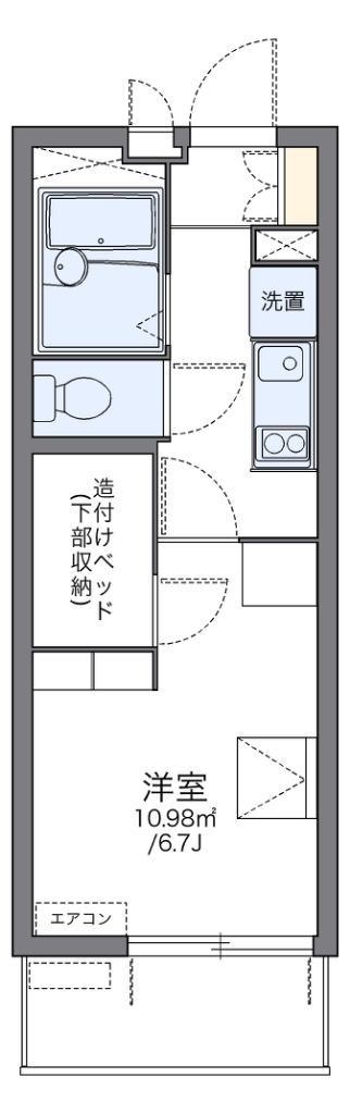 レオパレスカプリコーン２１ 110号室 間取り