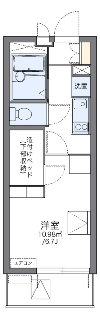 レオパレスカプリコーン２１ 310号室 間取り