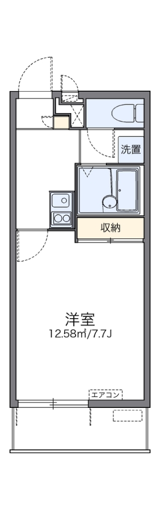 レオパレストシミ 104号室 間取り