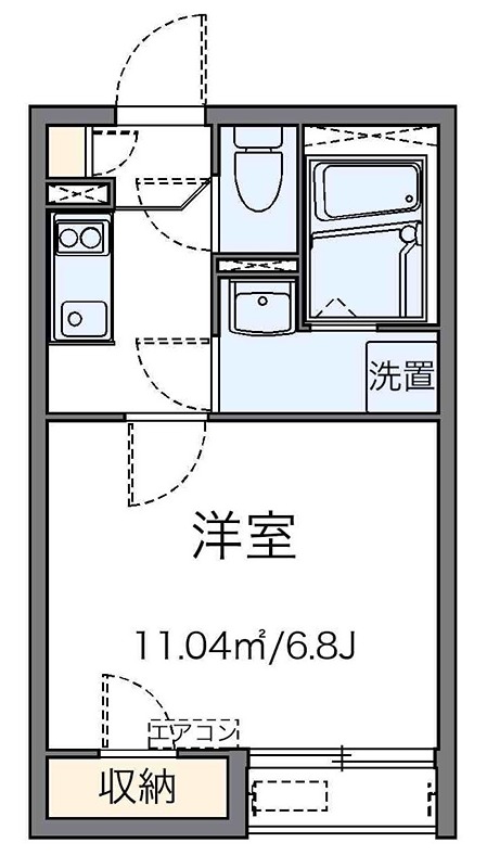 大倉山メルベーユⅢ 202号室 間取り