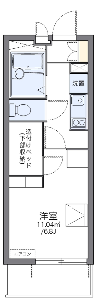 レオパレスカーネリアン片倉 207号室 間取り