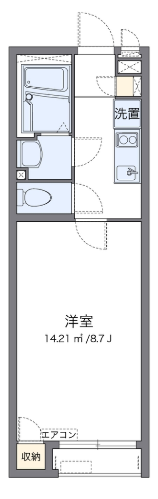 クレイノティアラ 205号室 間取り