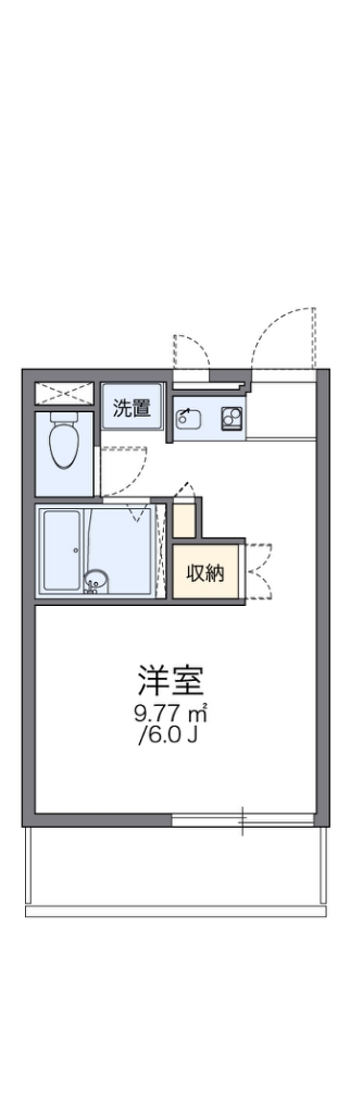 レオパレス峰の坂 102号室 間取り