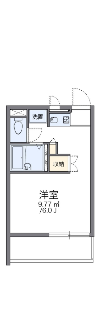 レオパレス峰の坂 107号室 間取り