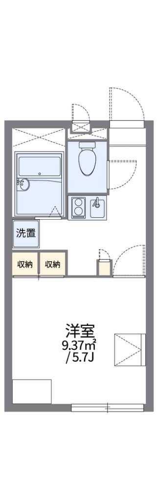 レオパレスギプフェル 214号室 間取り