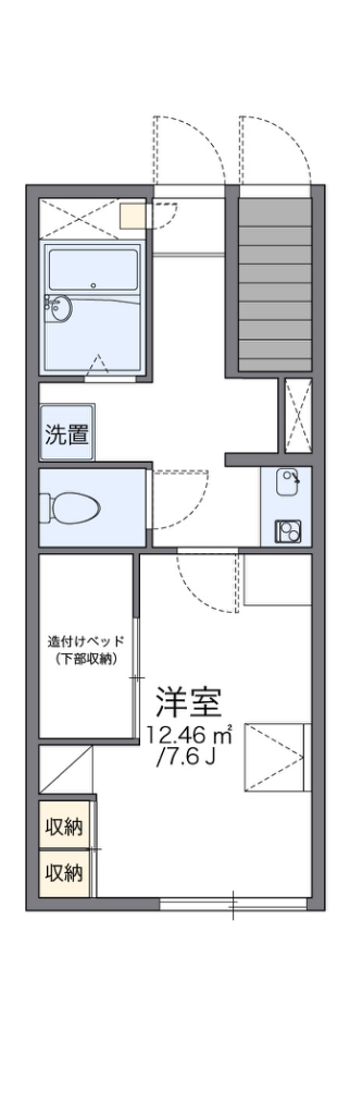 レオパレスフェンテ 104号室 間取り